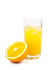 Fresh orange juice in glass