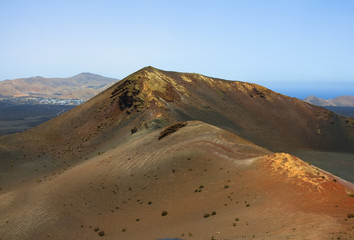 Fototapeta na wymiar Mountains of fire,Timanfaya National Park in Lanzarote Island