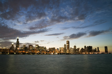 Fototapeta na wymiar Famous skyline of Chicago