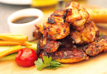 Grilled chicken winglets