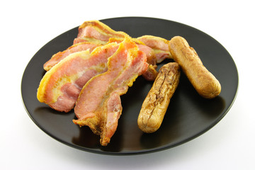 Cooked Breakfast Items on a Plate