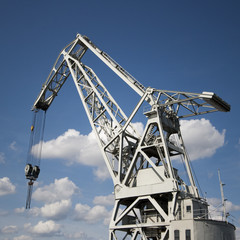 Fototapeta na wymiar old port crane