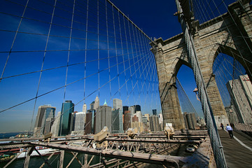 Brooklyn Bridge and Manhattan