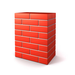 brick wall isolated
