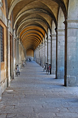 Portici di via Elisa, Lucca - obrazy, fototapety, plakaty