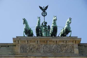 Fototapeta na wymiar Quadriga of The Brandenburg gate