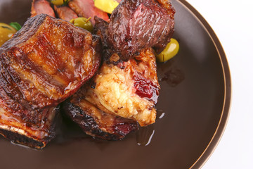 rib's top view close up