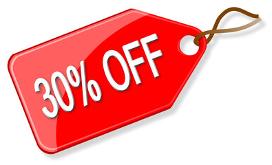 Sale tag - 30% off