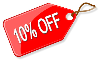 Sale tag - 10% off