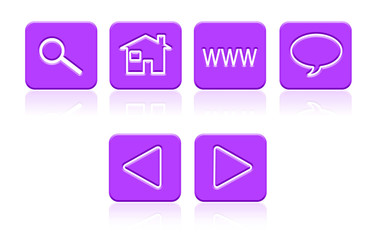 Purple multimedia buttons