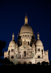 Fototapeta na wymiar Sacre Coeur at night