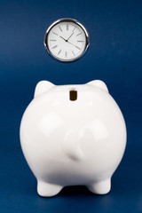 Piggy Bank and clock