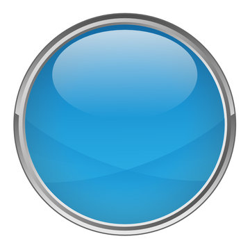 Bouton Rond (vecteur ; Bleu)