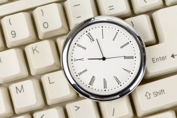 Clock and computer Keyboard