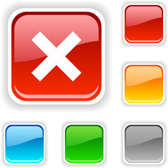 Abort  square button. Used blends