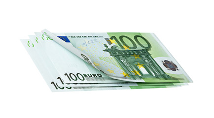 Close up  of euro banknotes