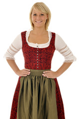 Fototapeta premium Junge Frau im Dirndl