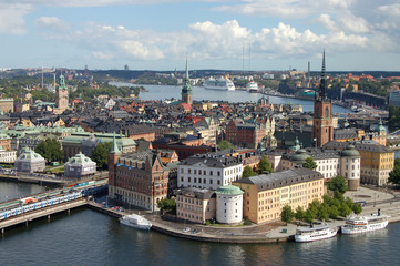 Fototapeta na wymiar Riddarholmen wyspa w Sztokholmie, Szwecja