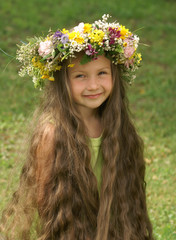 Portrait of a beautiful long-haired girl