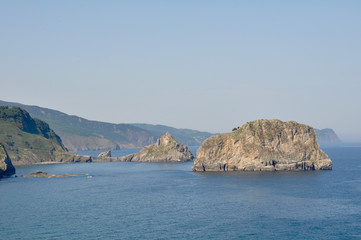 Fototapeta na wymiar panoramica de la costa cantabrica