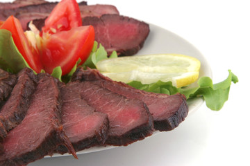 roast meat served