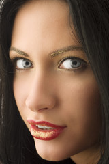 red and golden mouth