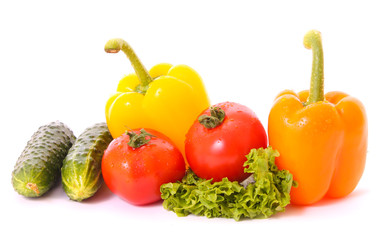 Vegetables isolated on white