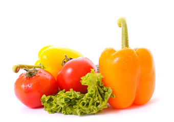 Vegetables isolated on white