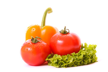 Vegetables isolated on white