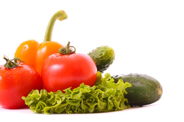 Vegetables isolated on white