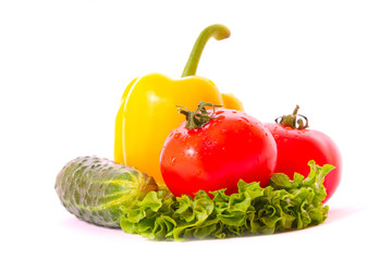 Vegetables isolated on white