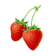 Two strawberries