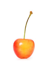 Cherries isolated on the white background