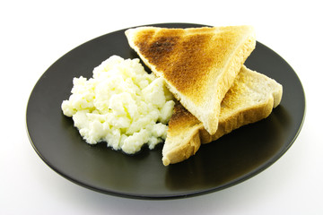 Cooked Breakfast Items on a Plate