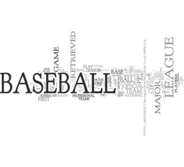 Baseball word cloud