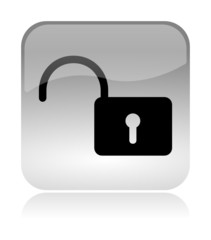 Security Unlock glossy icon