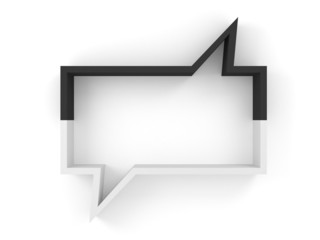 black & white shelve-chatbox