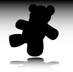 kids bear vector silhouettes