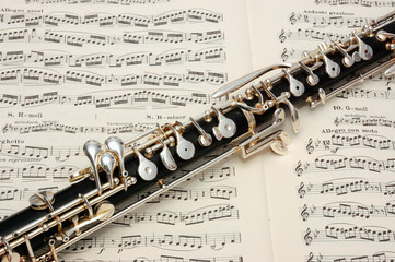 Oboe Instrument on Music Manuscript