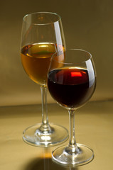 Red and white wine