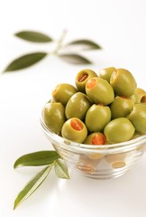 Green olives stuffed with pimento