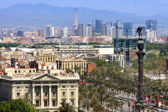 panoramic view of Barcelona