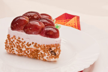 fancy cake with grapes