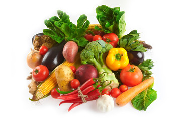 Fototapeta na wymiar Świeżych owoców i warzyw