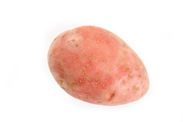 Raw potato isolated on white