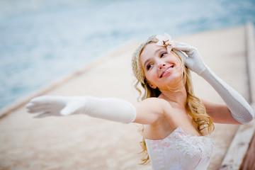 Beautiful happy bride