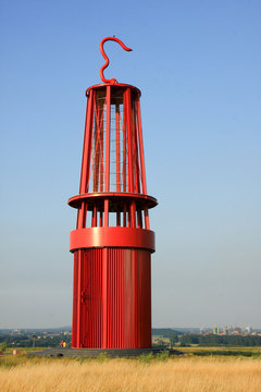 Grubenlampe auf Kohlenhalde