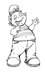 Junge, dick, Lolli, abnehmen, Diät