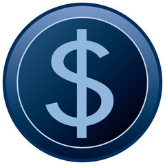 Dollar Icon in Blue