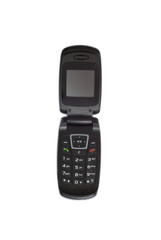 isolated clamshell cell phone